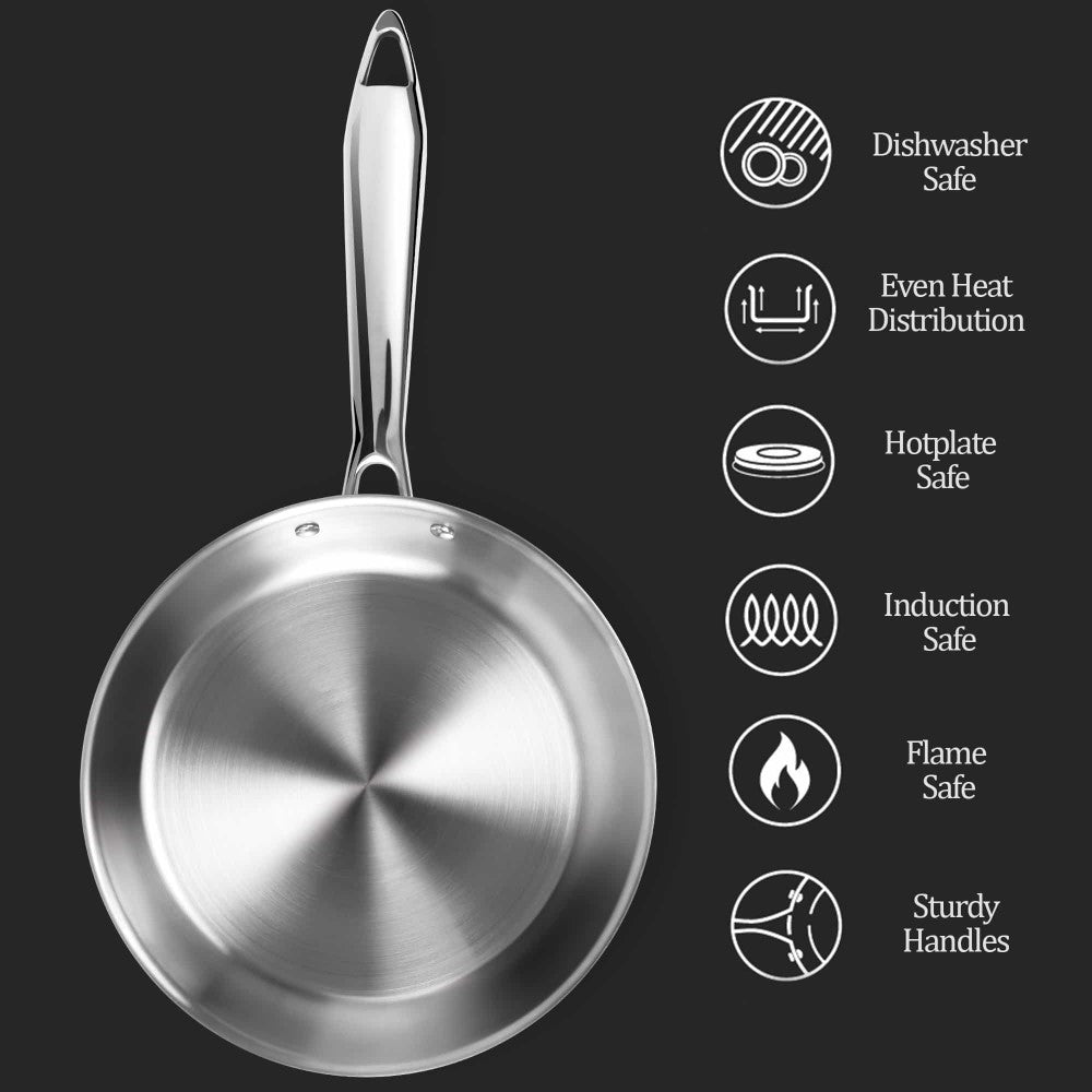 MILTON FRY PAN 26CM LID TRIPLY NONSTICK