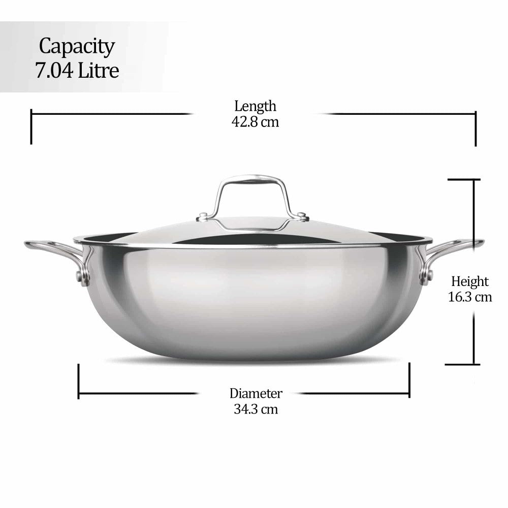 MILTON KADHAI 32CN LID TRIPLY NONSTICK