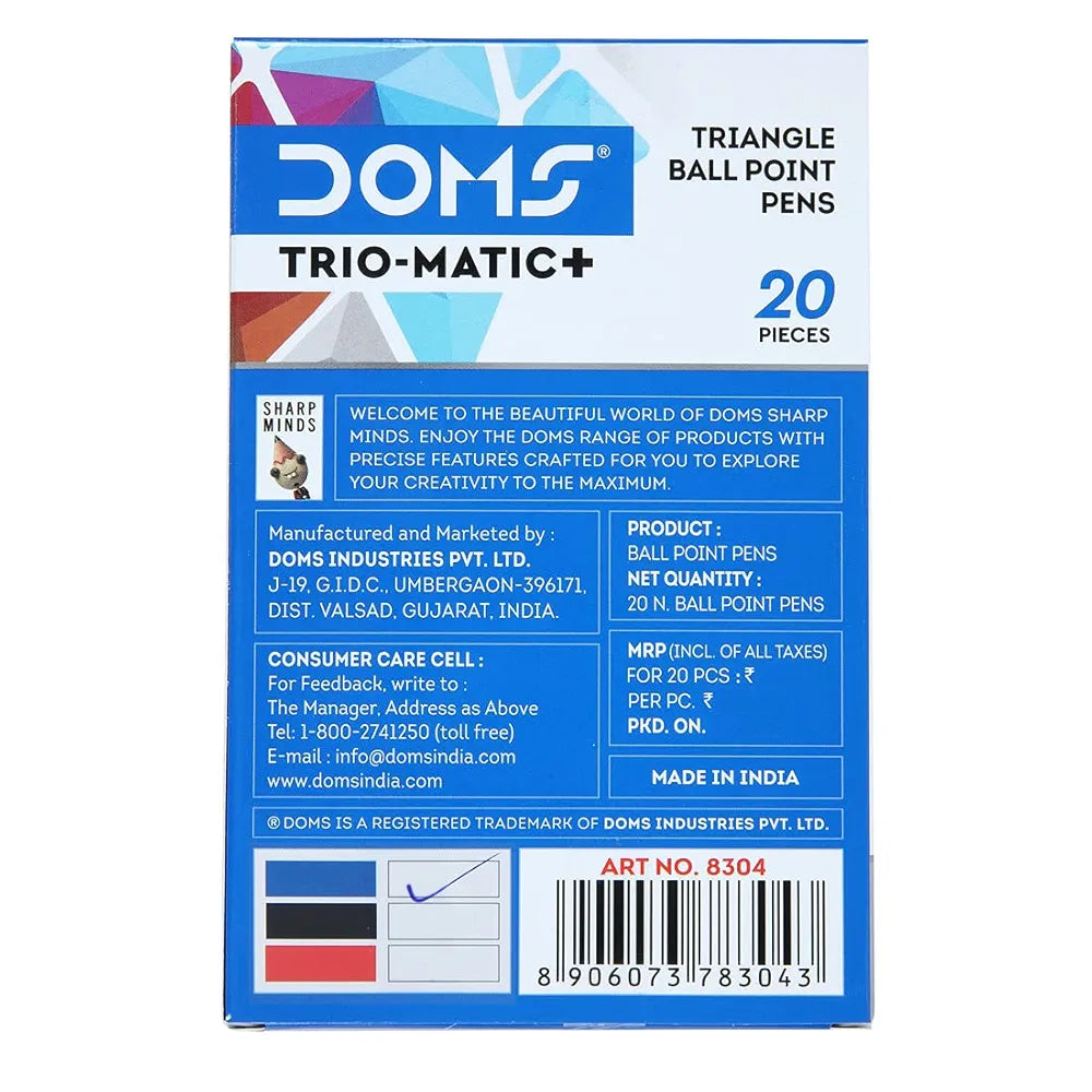 DOMS 8304 D TRIO MATIC PEN BL