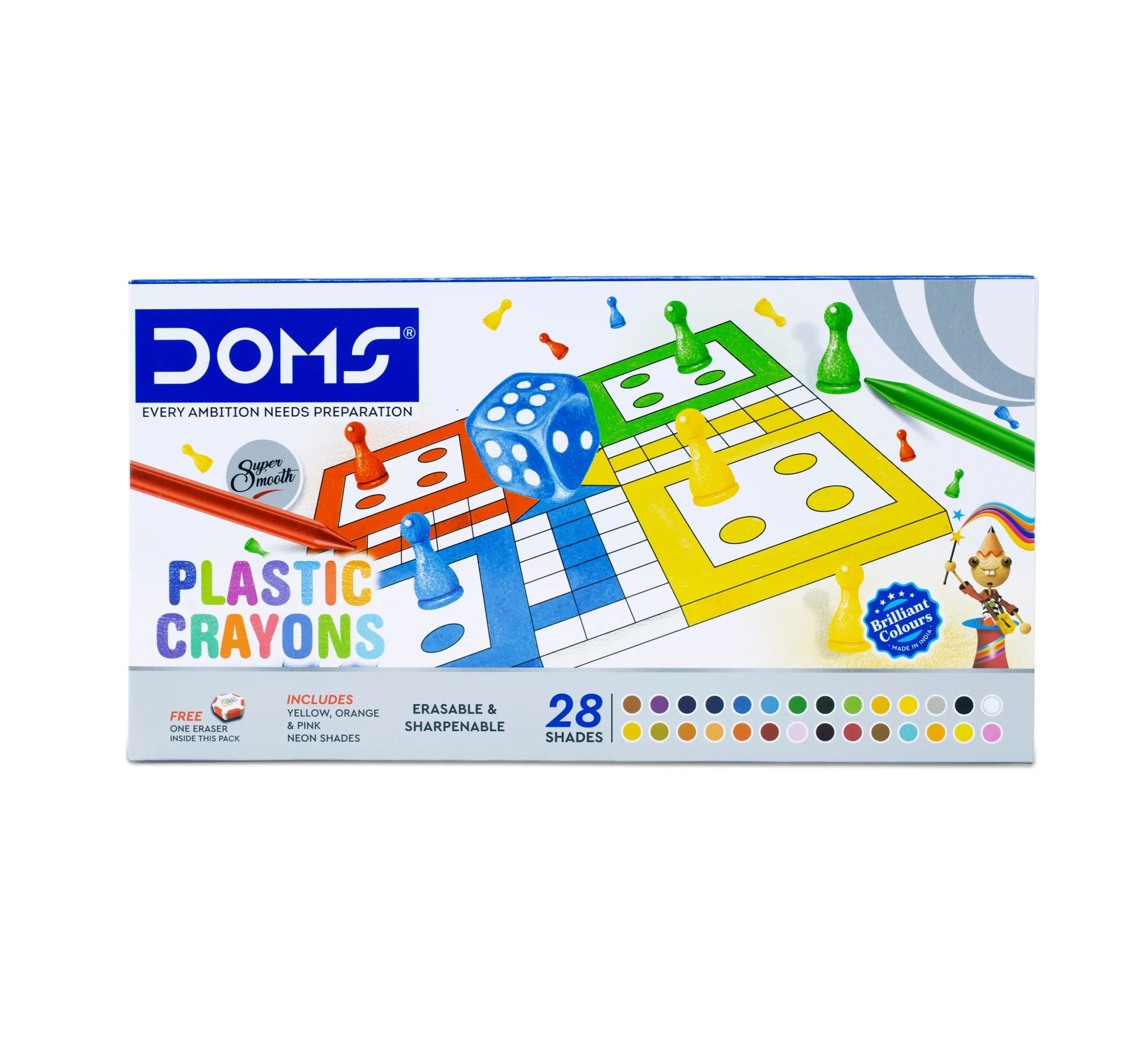 DOMS CRAYONS 2287 PLASTIC CRAYONS 28 SHADE