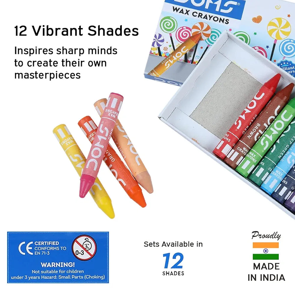 DOMS 3448 WAX CRAYONS