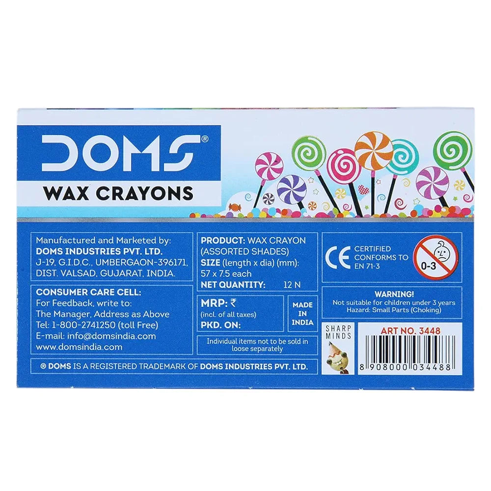 DOMS 3448 WAX CRAYONS