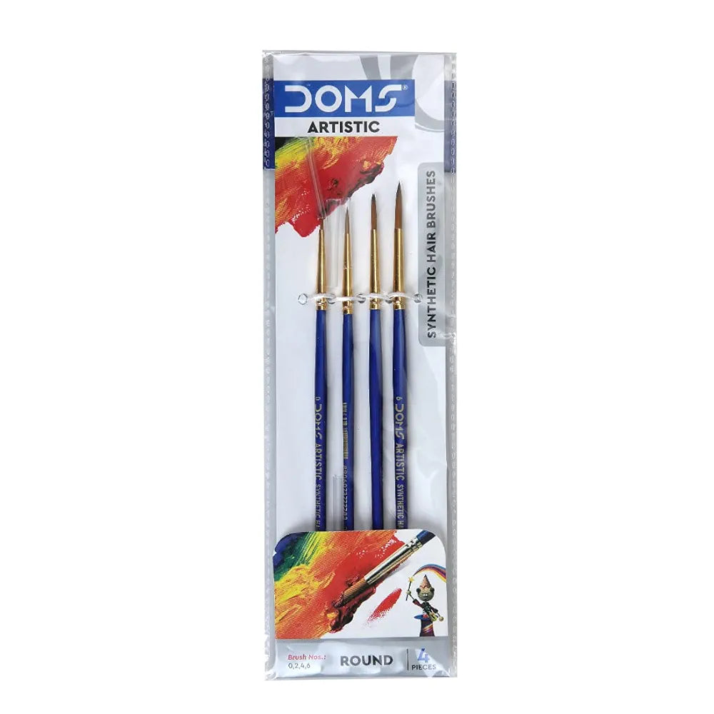 DOMS 8065 SYN RND BRUSH SET4