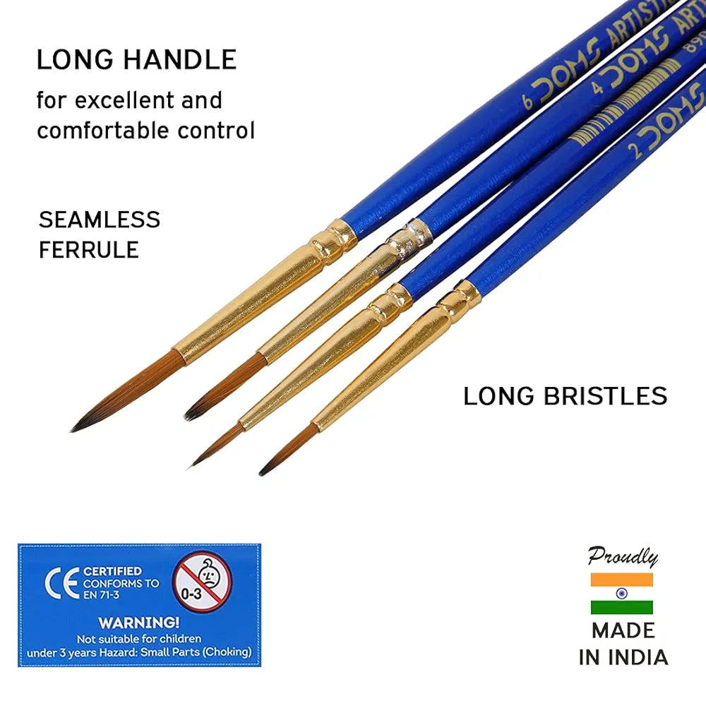DOMS 8065 SYN RND BRUSH SET4