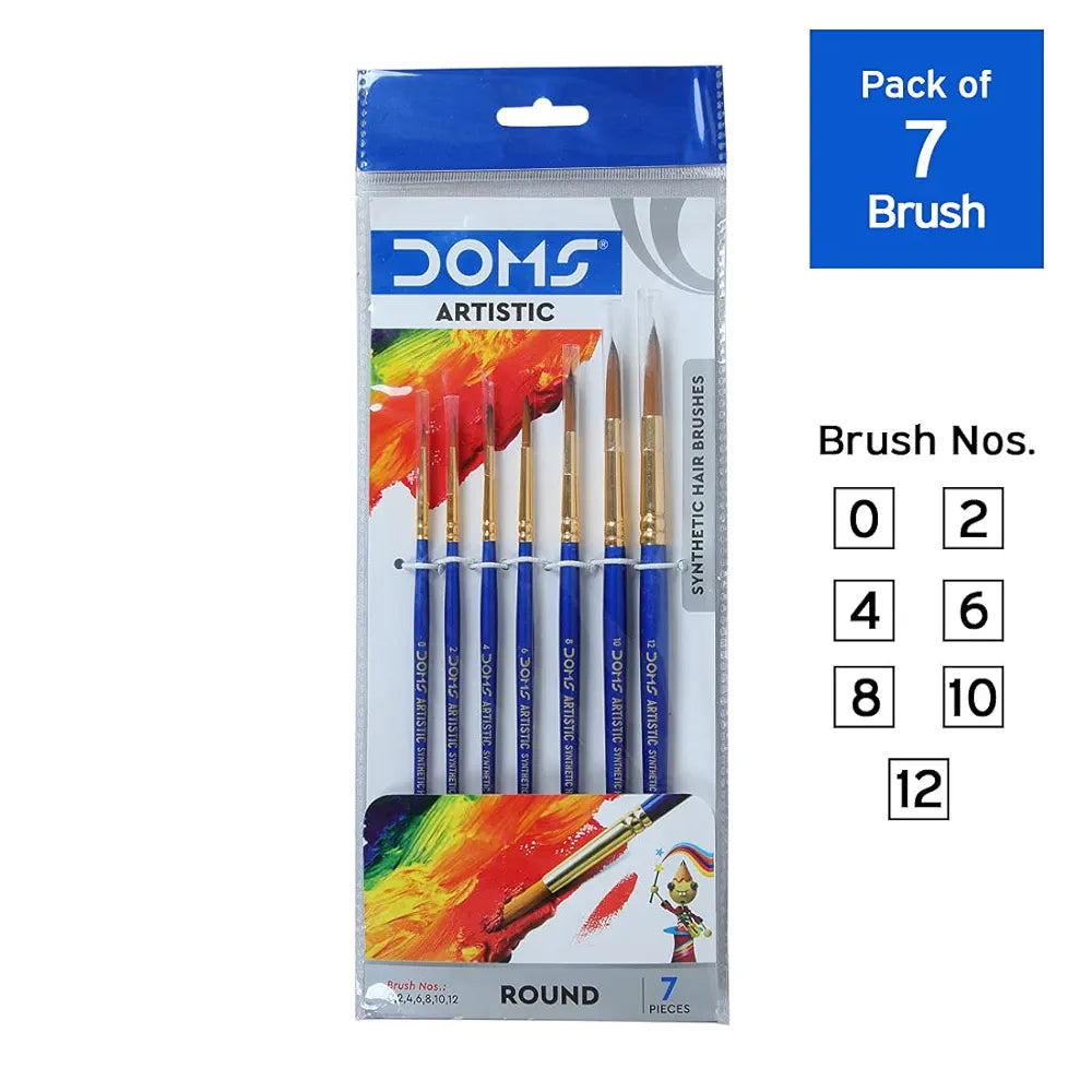 DOMS 8066 SYN RND BRUSH SET7