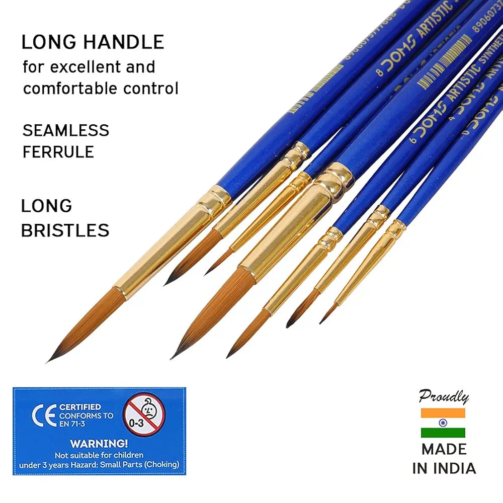 DOMS 8066 SYN RND BRUSH SET7
