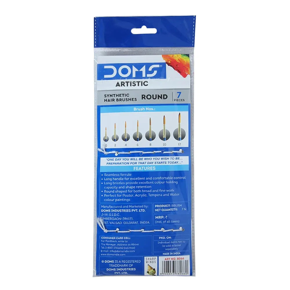 DOMS 8066 SYN RND BRUSH SET7