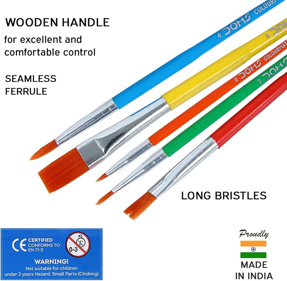 DOMS 8339 COLMATE COMBO SY BRUSH RND FLAT