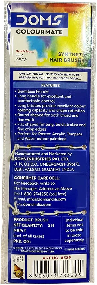 DOMS 8339 COLMATE COMBO SY BRUSH RND FLAT