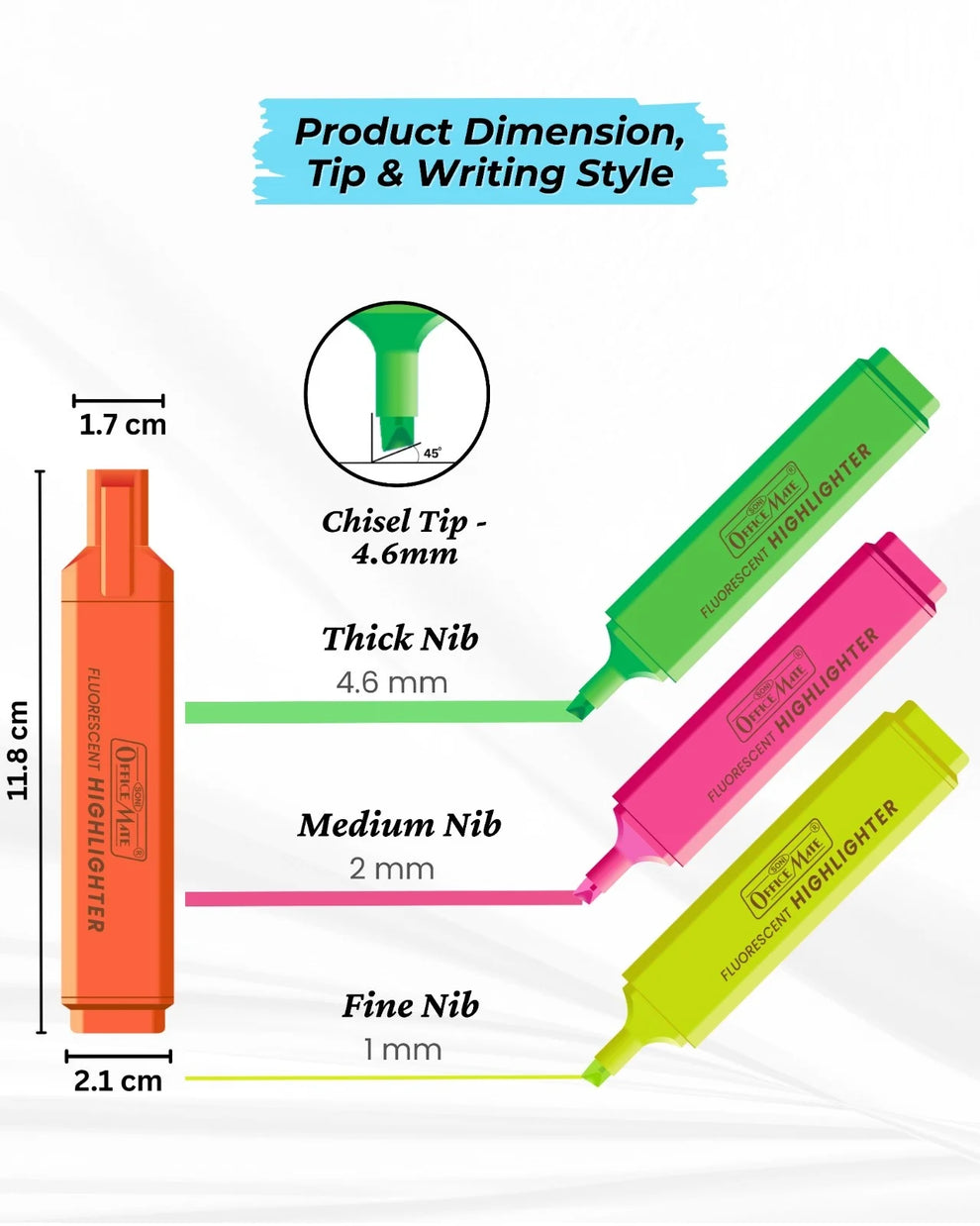 OFFICE MATE HIGHLIGHTER PEN YELLOW