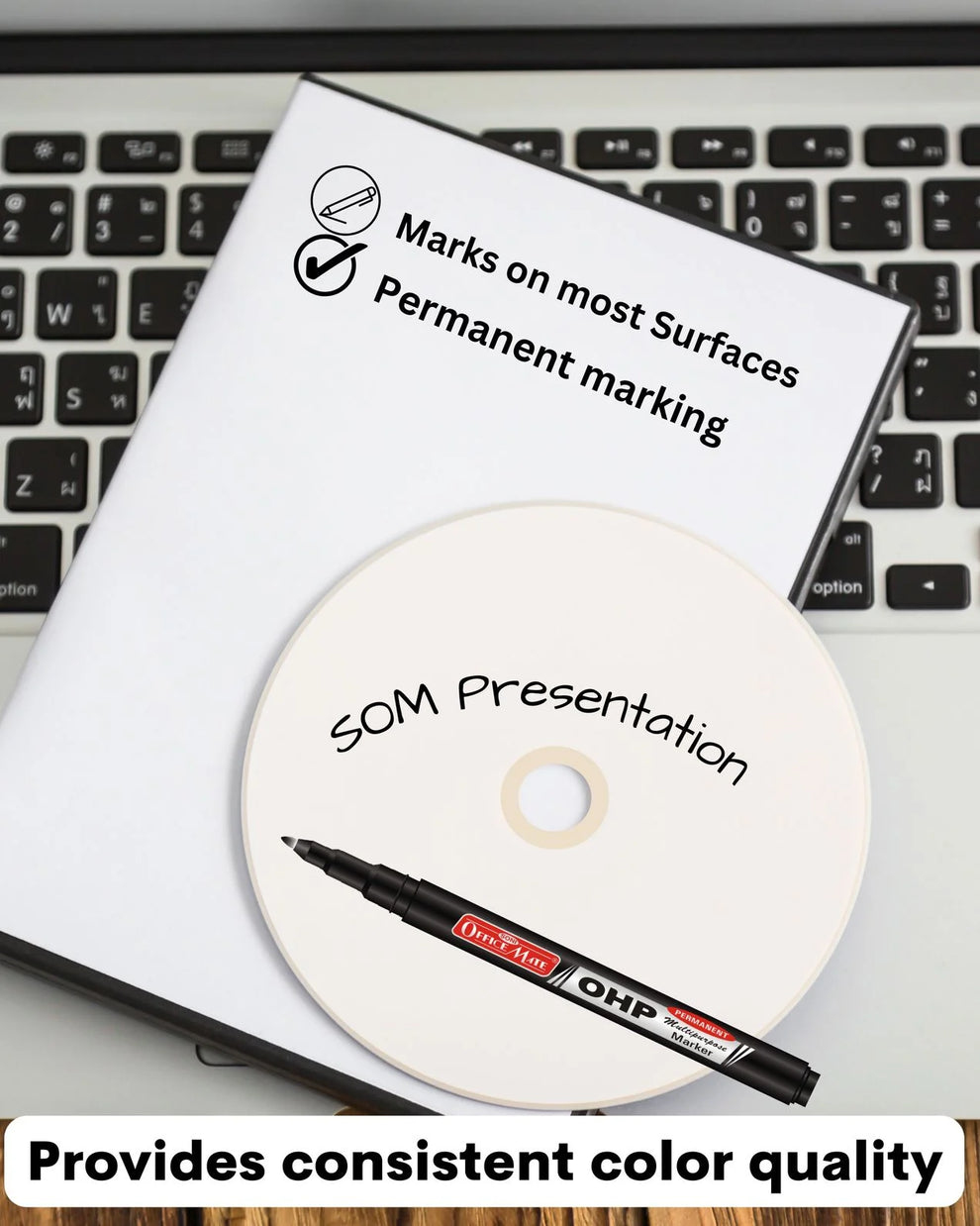 OFFICE MATE CD/DVD MARKER PEN BLACK