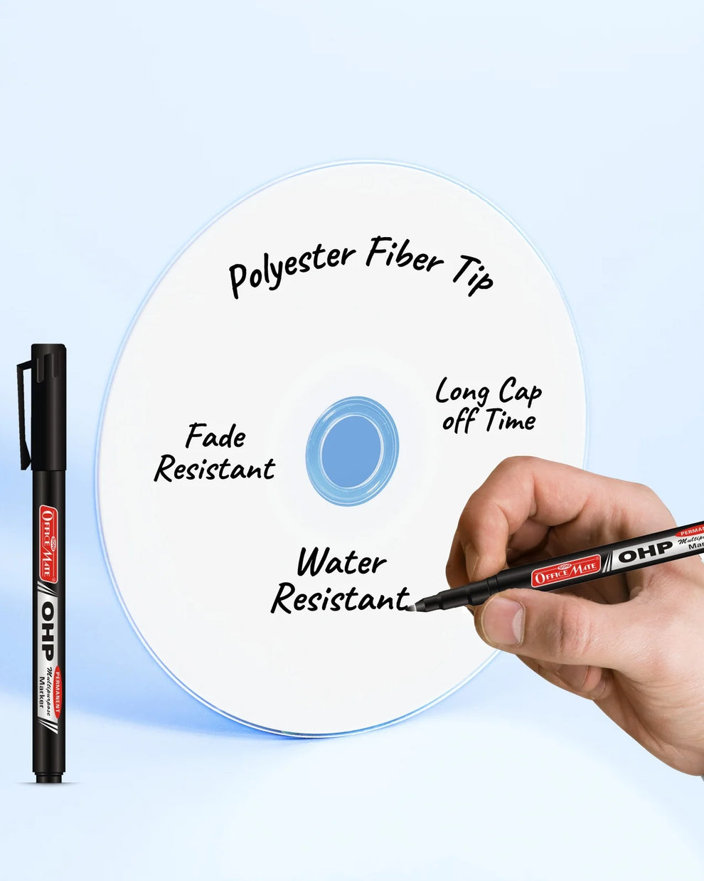 OFFICE MATE CD/DVD MARKER PEN BLACK