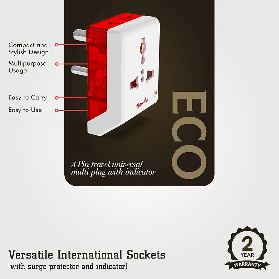 FYB 3021 3PIN TRAVEL ADAPTOR