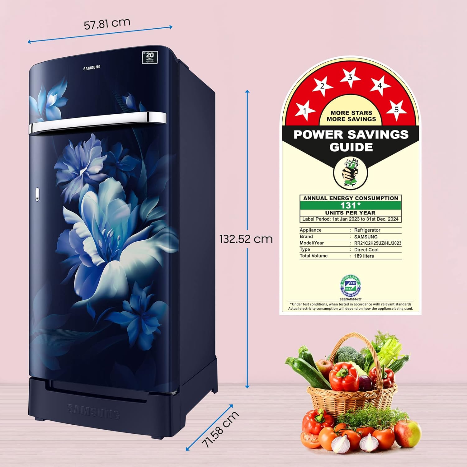 SAMSUNG FRIDGE DC-RR21C2H25UZ