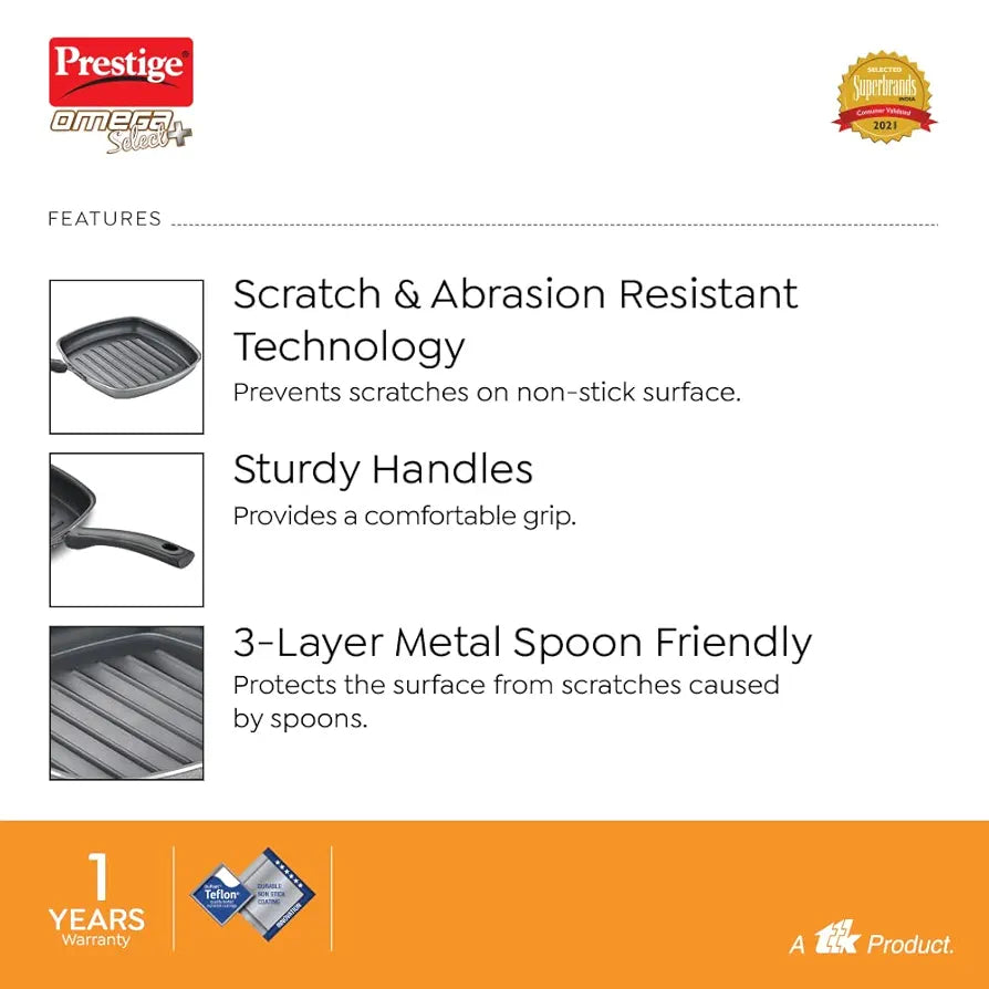 PG 30887 OMG SLT PLUS SQ GRILL PAN 250MM