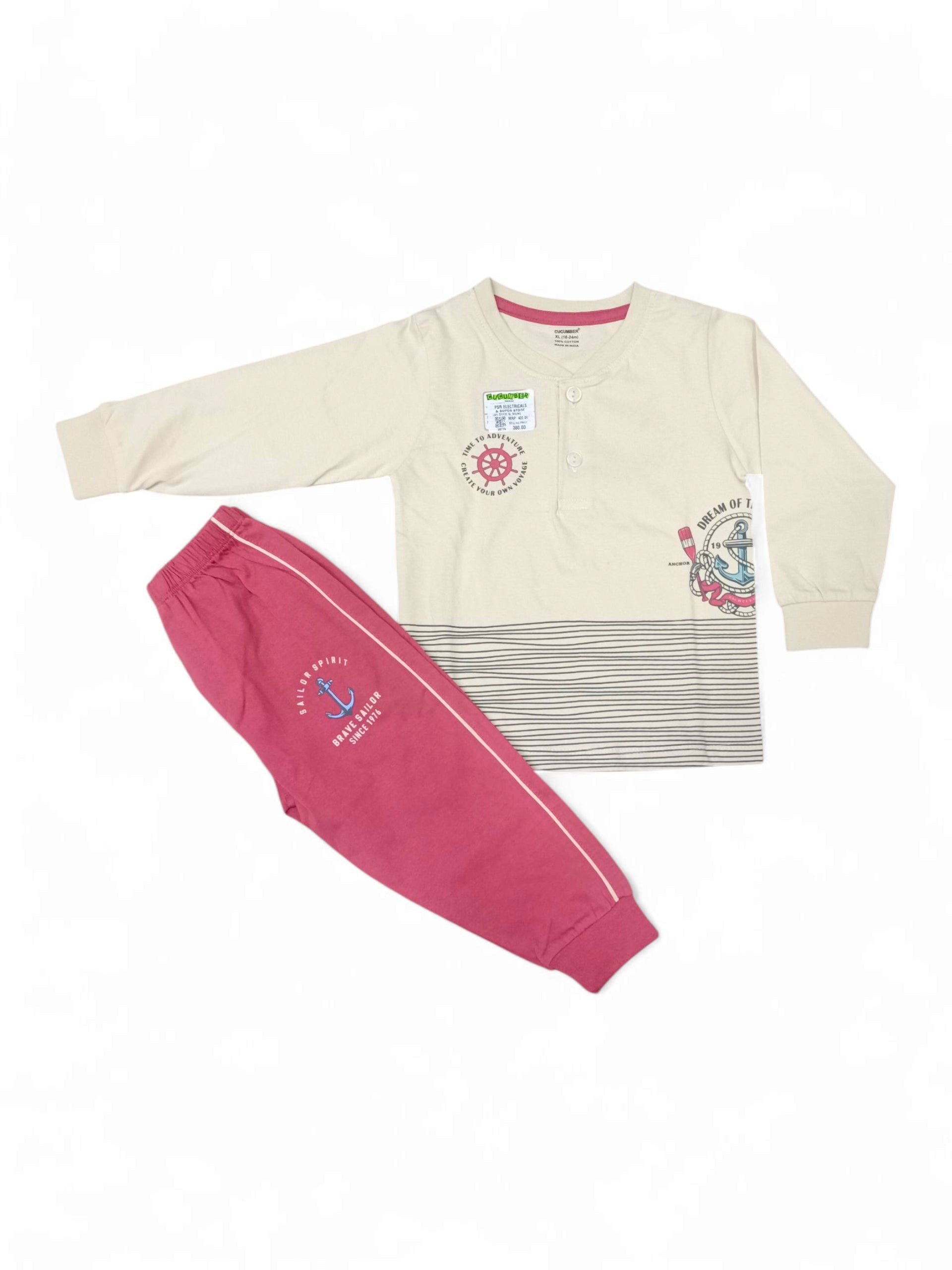 CBR Z2003E XL ROUND NECK SUIT 18 to 24 Months