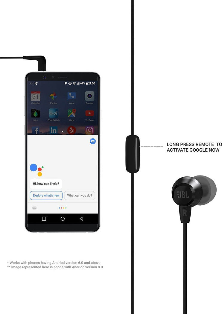 JBL T50HI EARPHONE BLK