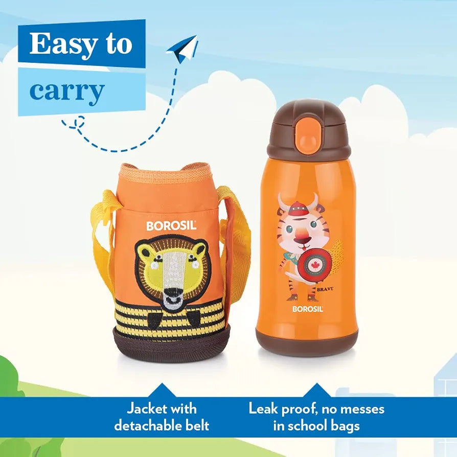 BRSL KBT500ORG 500ML TIGRY KIDS WBOTTLE