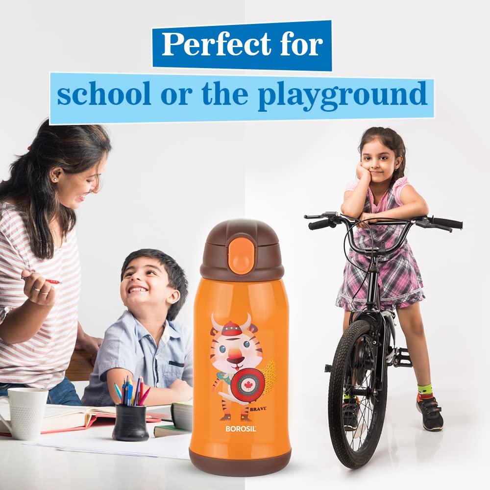 BRSL KBT500ORG 500ML TIGRY KIDS WBOTTLE