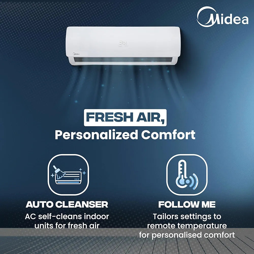 CARRIER AC 1.5TON 3STAR MIDEA SANTIS PRO+ DELUX