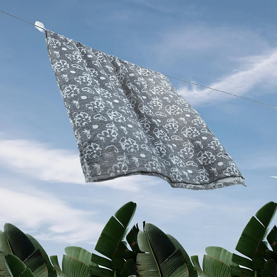 DT BANANA PGR JACQUARD FLORAL BATH TOWEL 75X150CM