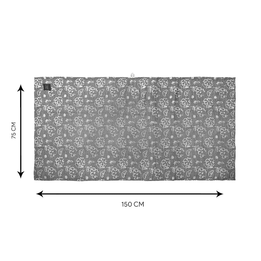 DT BANANA PGR JACQUARD FLORAL BATH TOWEL 75X150CM