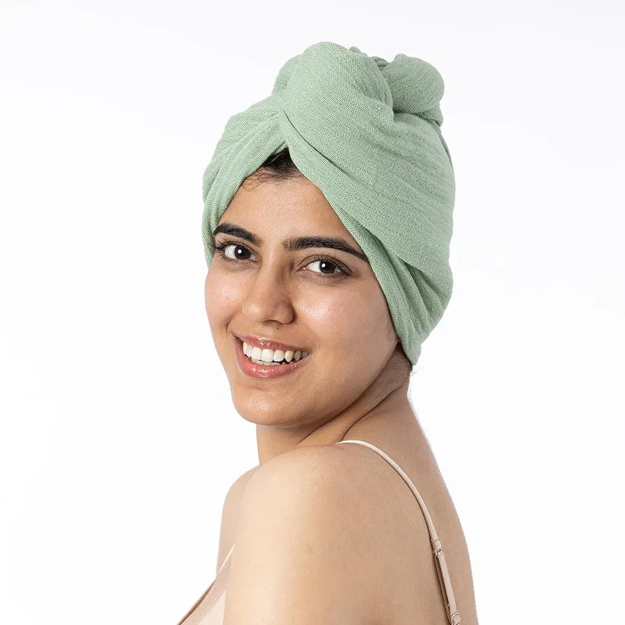 DT BANANA BRN DOUBLE CLOTH HAIR TOWEL 25X65X5CM