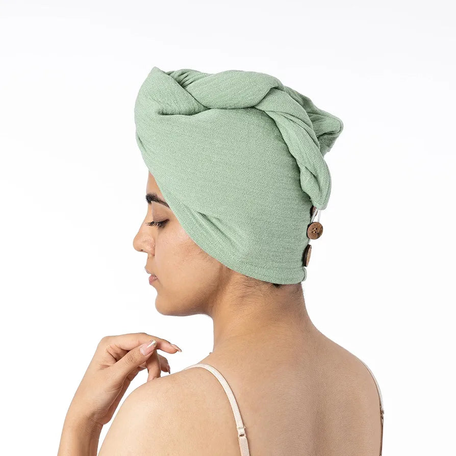 DT BANANA BRN DOUBLE CLOTH HAIR TOWEL 25X65X5CM
