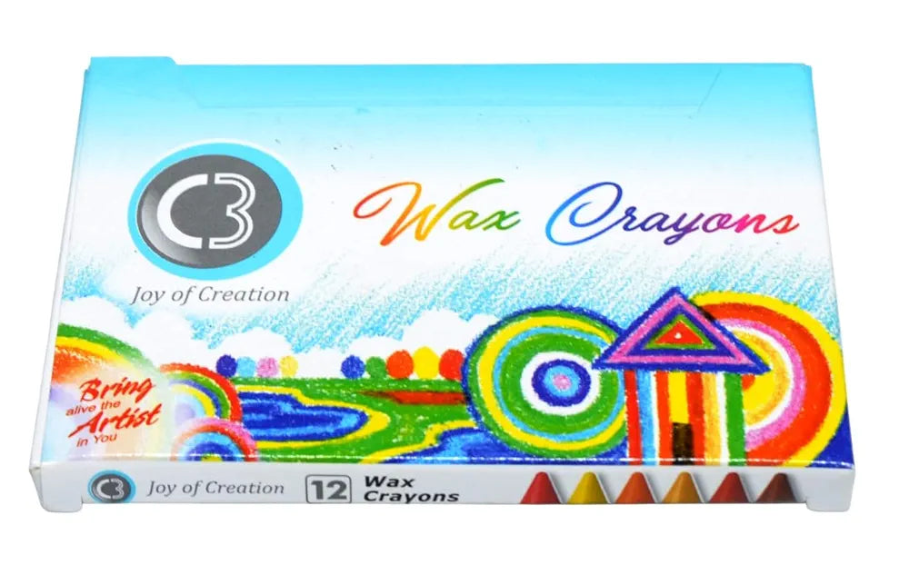 DOMS 8361 C3 WAX CRAYONS 12 SHADE