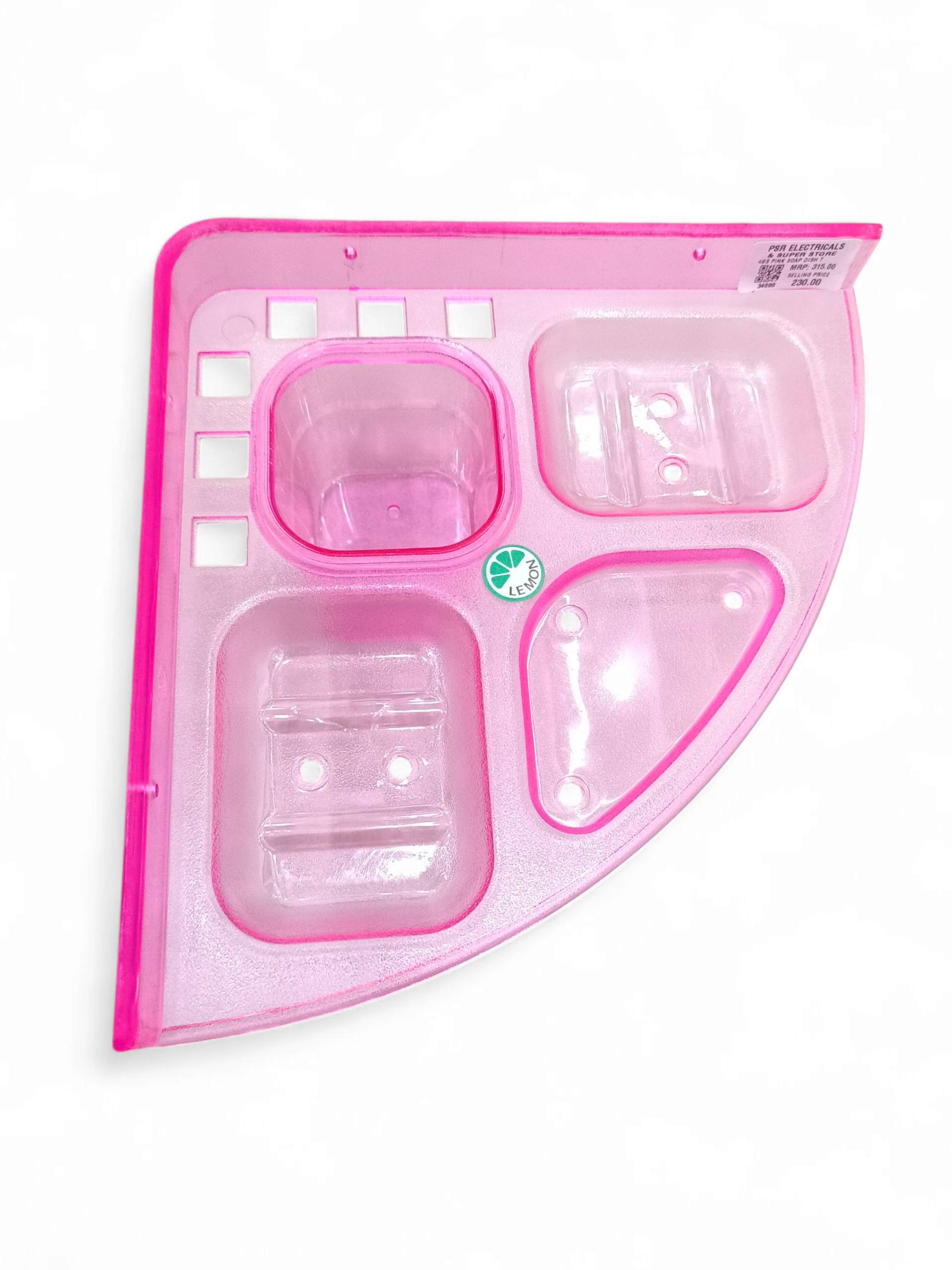 ABS PINK SOAP DISH TUMBLER 5IN1