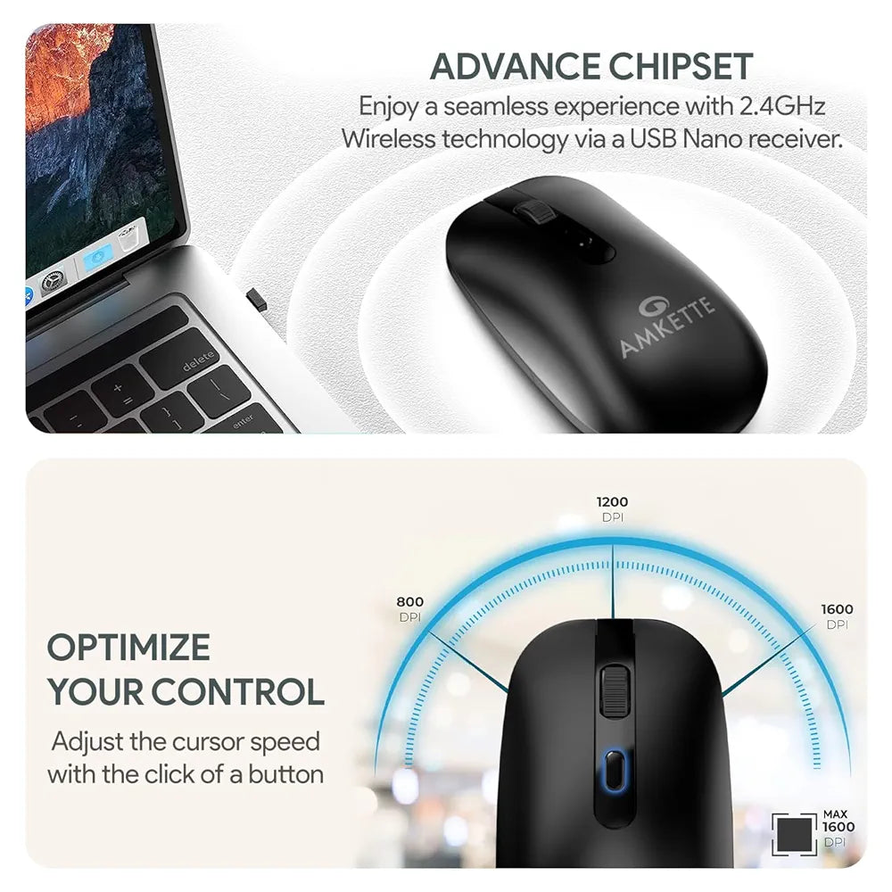 AMKETTE HUSHPRO EDGE WIRELESS MOUSE