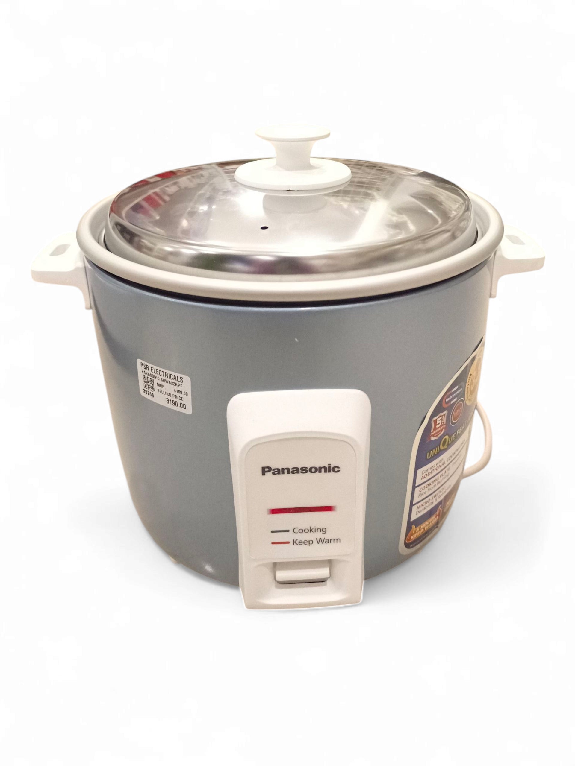 PANASONIC SRWA22HPF 2.2LTR RICE COOKER