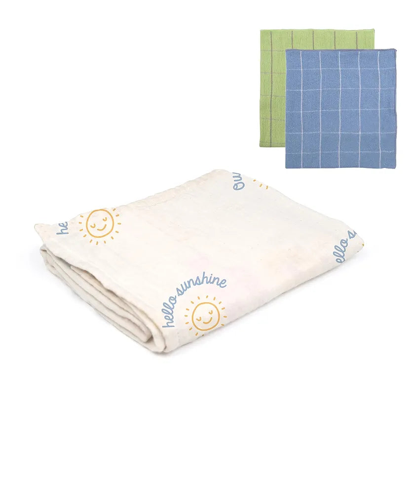 DT BAMBOO 4 LAYER BABY TOWEL 75X75CM