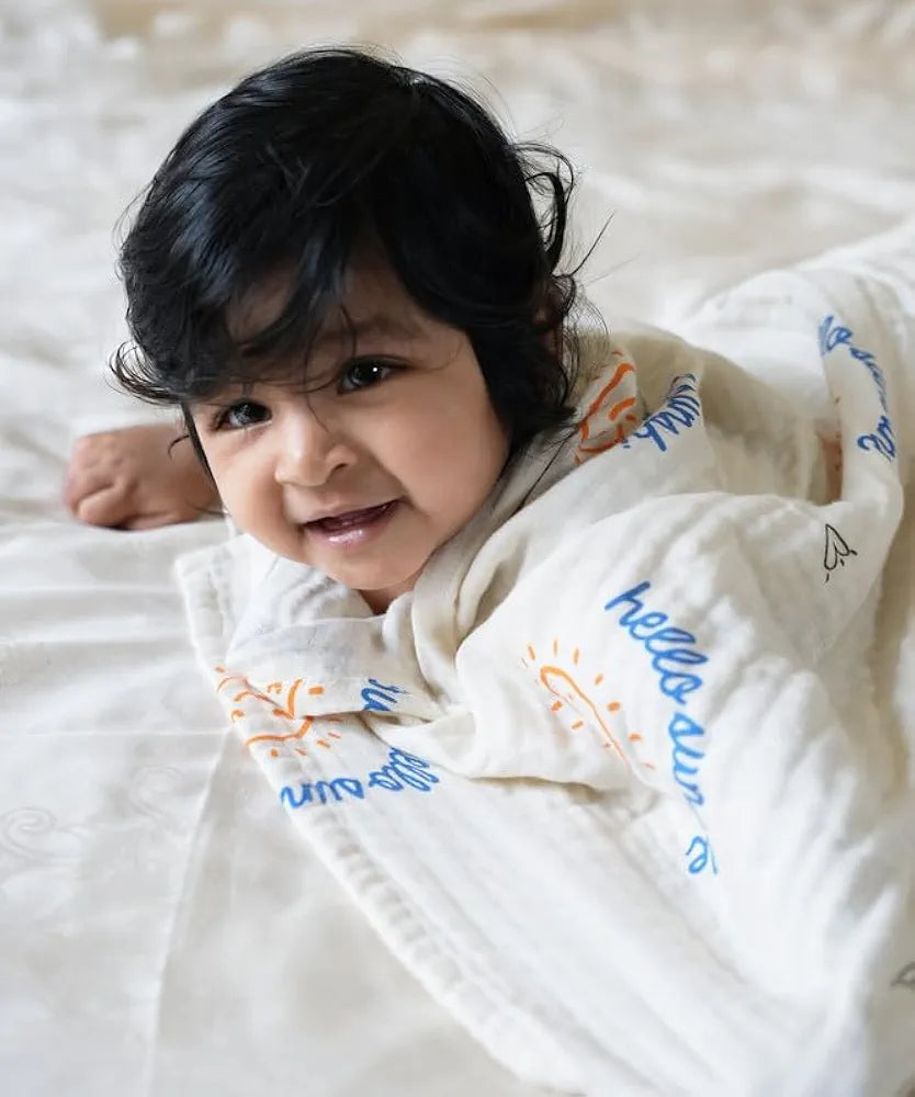 DT BAMBOO 4 LAYER BABY TOWEL 75X75CM