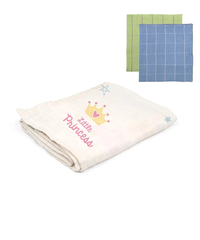 DT BAMBOO 4 LAYER BABY TOWEL 75X75CM