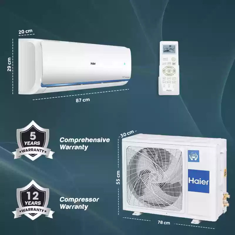 HAIER AC 1.0TON INV 3STAR HS13C-TQV3BN