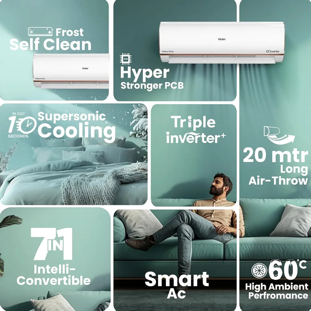 HAIER AC 1.0TON INV 4STAR HS/13K-PYSC4BN
