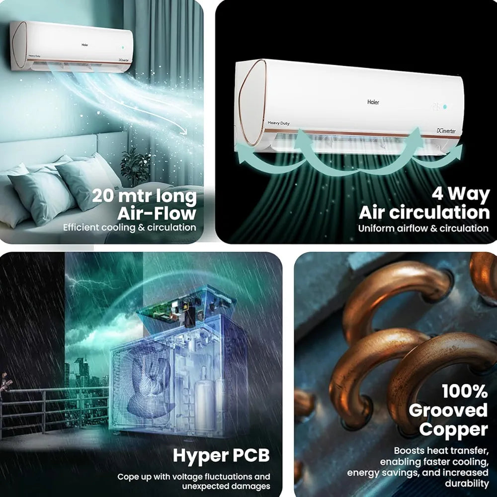 HAIER AC 1.0TON INV 4STAR HS/13K-PYSC4BN