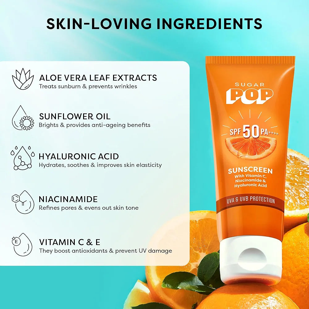 SP 50G SPF50 V C NIACIN SUNSCREEN
