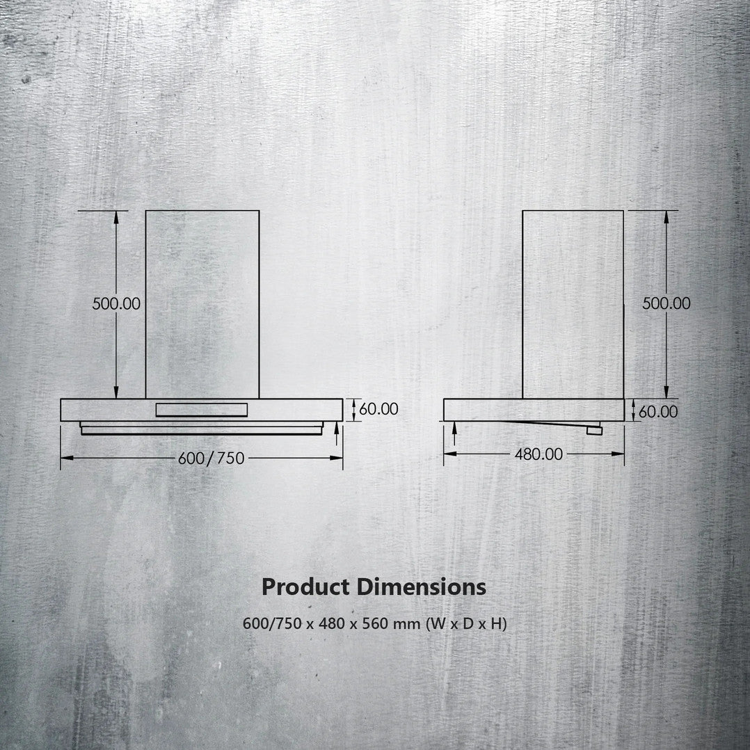 KAFF CHIMNEY ASHPRO -DHC75