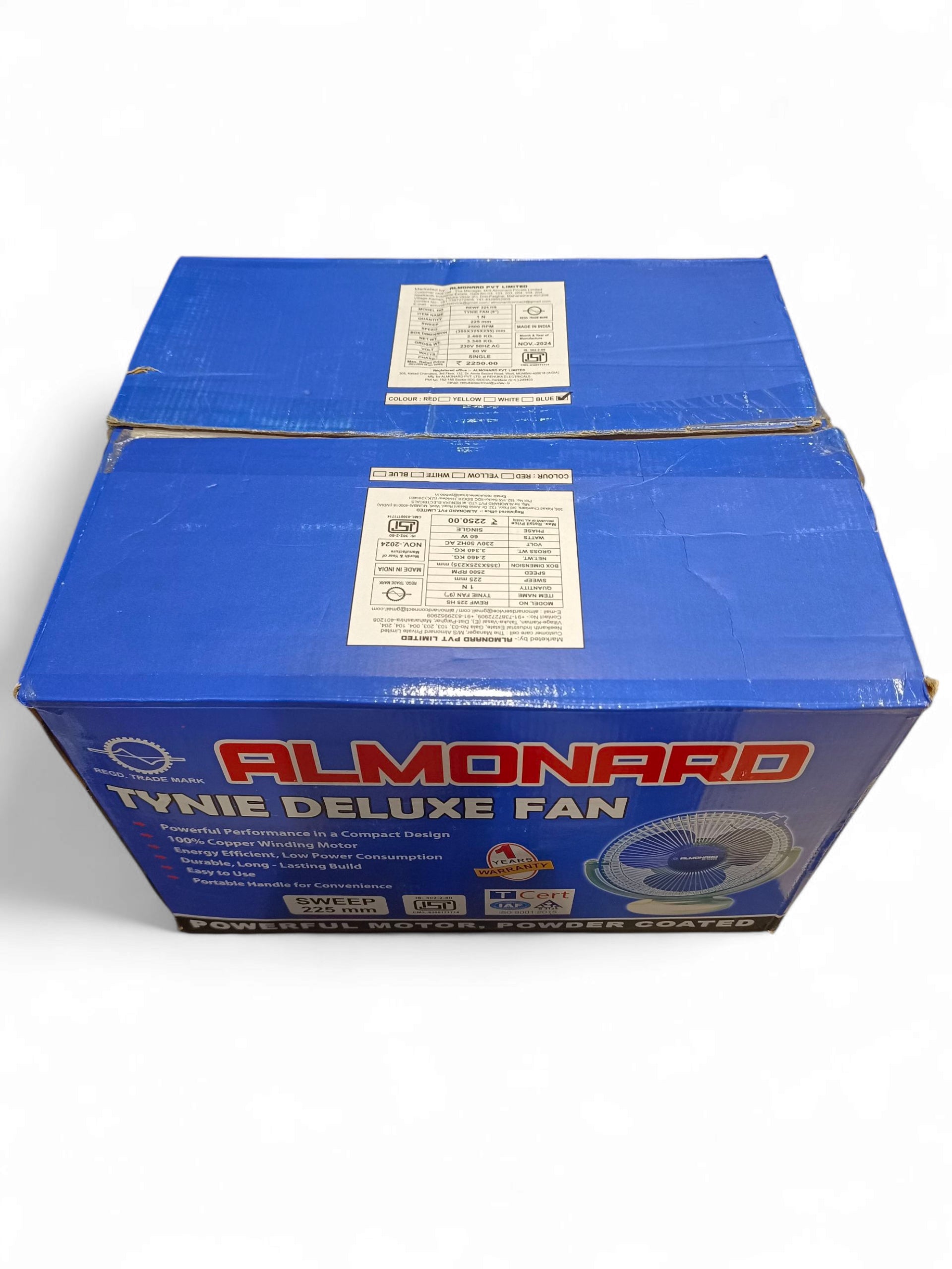ALM 9 T/F TYNIC FAN (WH)