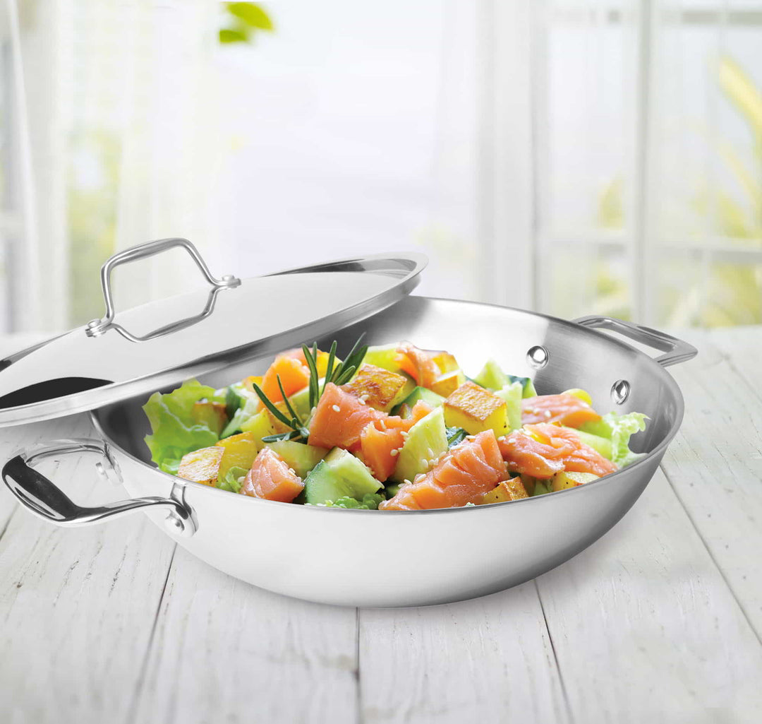 MILTON KADHAI 20CM LID TRIPLY NONSTICK