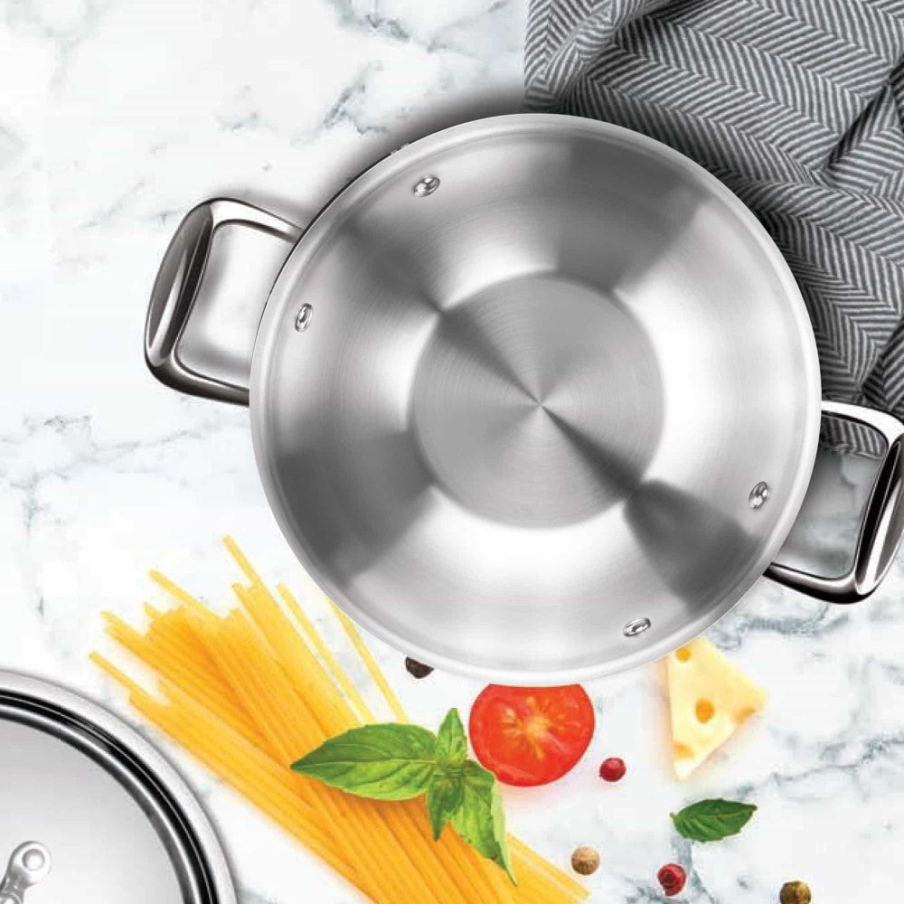 MILTON KADHAI 20CM LID TRIPLY NONSTICK