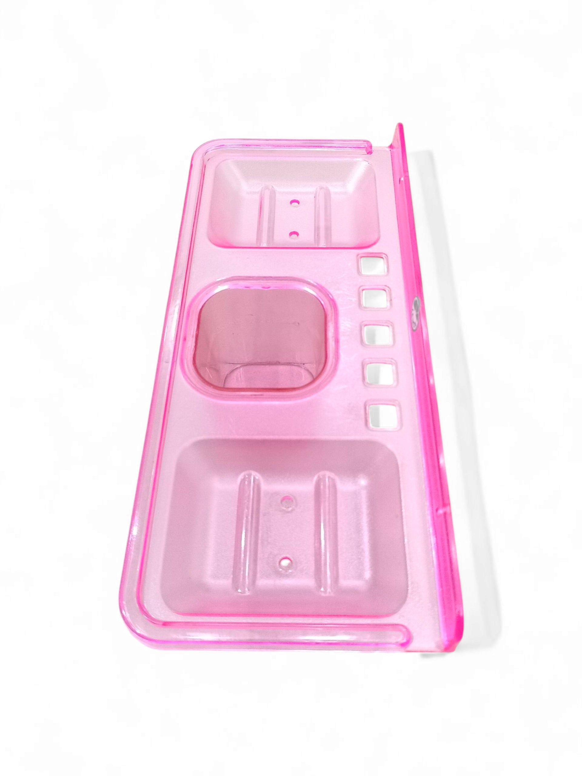 ABS PINK SOAP DISH-TUMBLER 4IN1