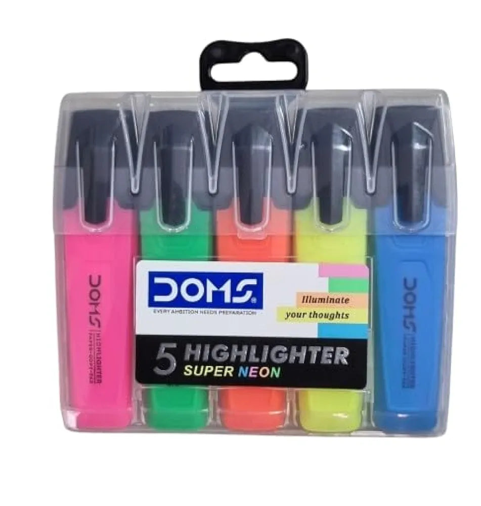 DOMS 80470 NEON HIGHLIGHTER 5(S)