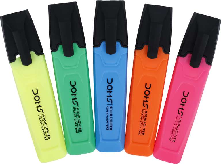 DOMS 80470 NEON HIGHLIGHTER 5(S)
