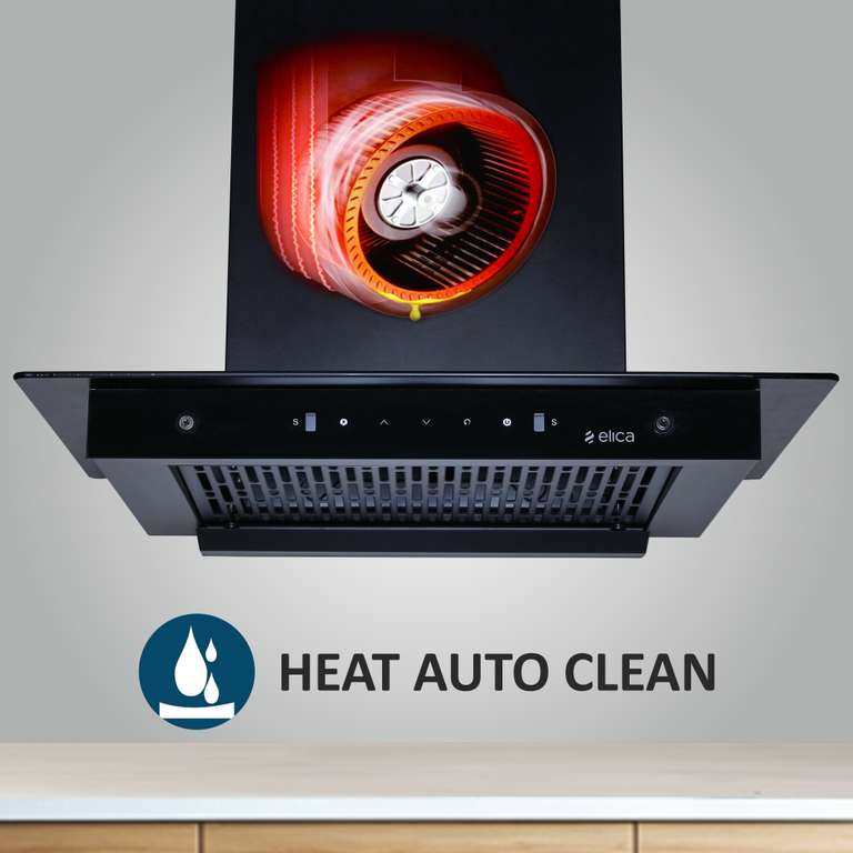 ELICA CHIMNEY MS NERO FL600 HAC LTW FLAT