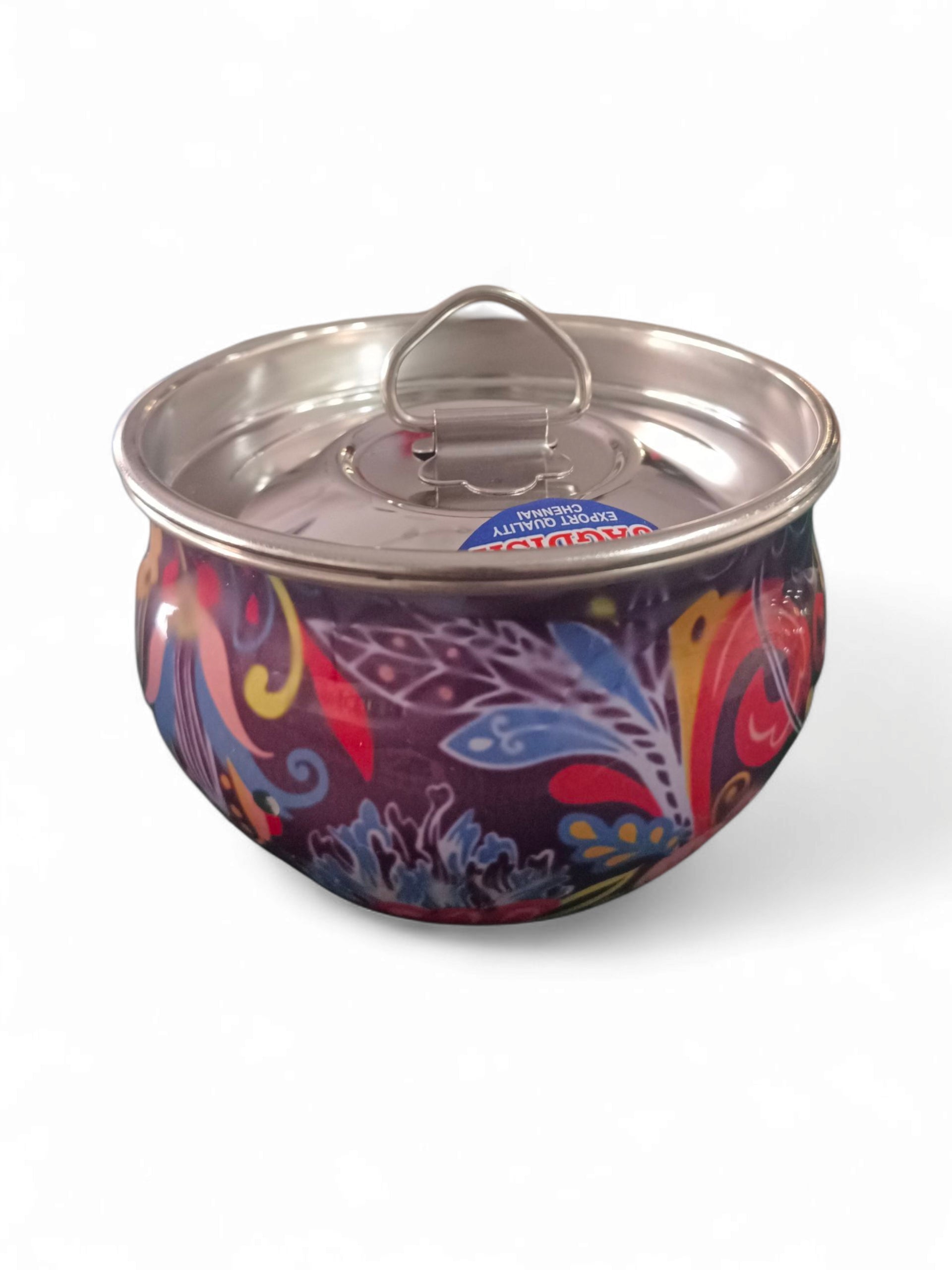 KM STEEL GIFT PRINT TIFFEN BOX 0.225
