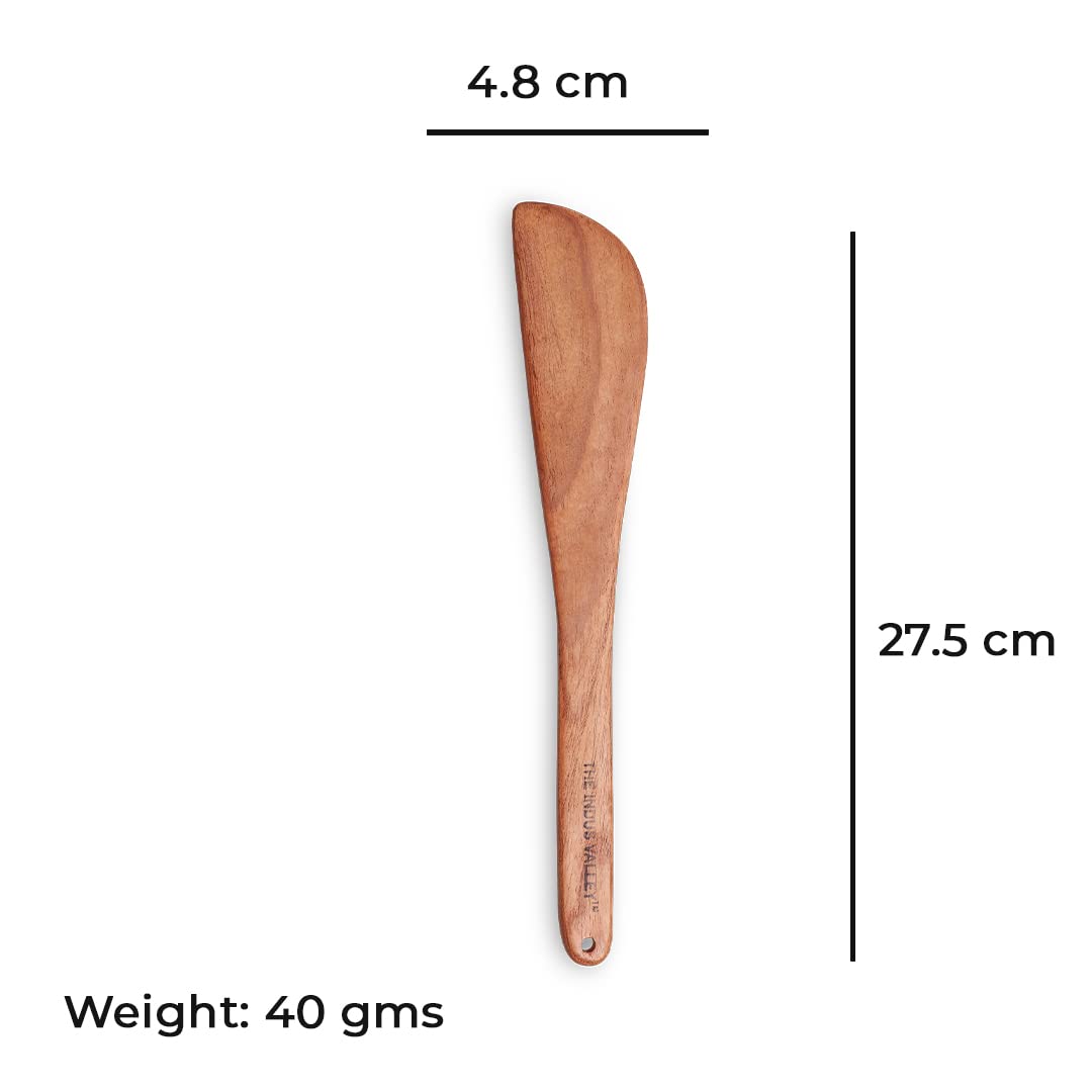 NEEM WOOD FL-002 ROTI SPATULA 27CM FLIP