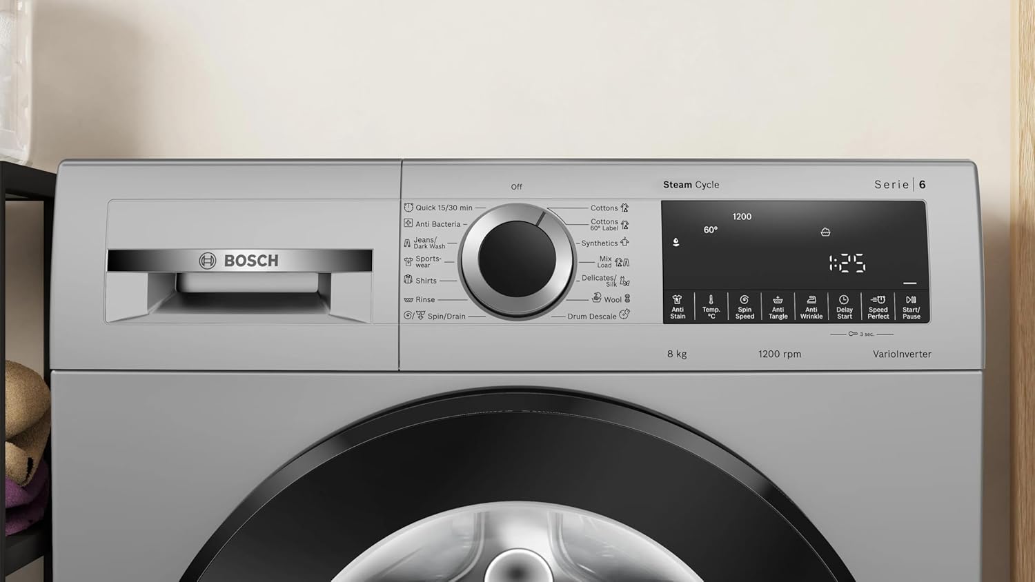 BOSCH W/M WGA1320SIN 8KG SILVER 1200RPM